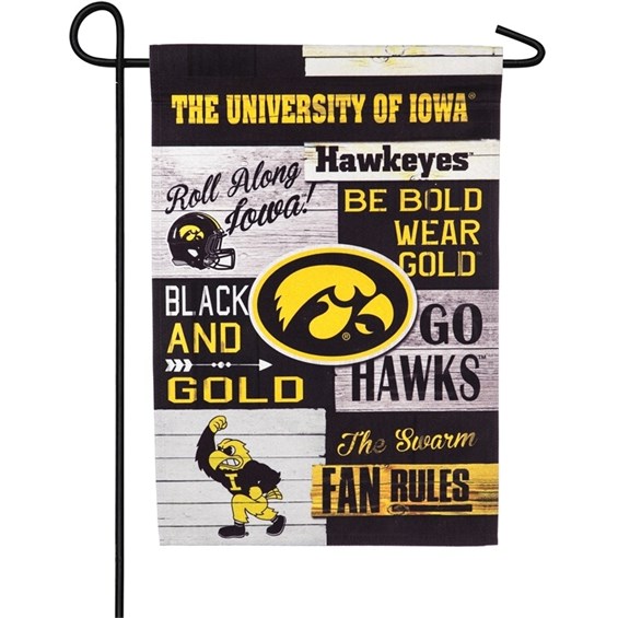 University_of_ Iowa_Linen_Fan_Rules_ Garden_Flag_ 