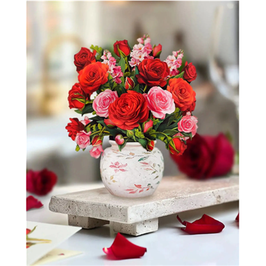 Mini Blooming Roses Pop-Up Card