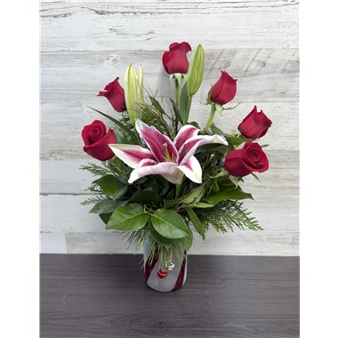 Christmas Twist With Stargazer Lily